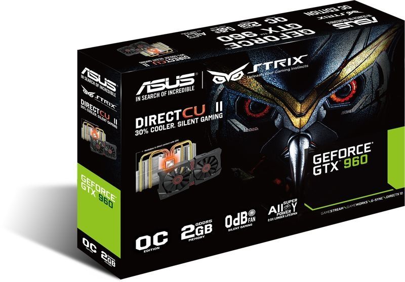 Asus STRIX-GTX960-DC2-2GD5 videókártya fotó, illusztráció : AVSTRIXGTX960DC2