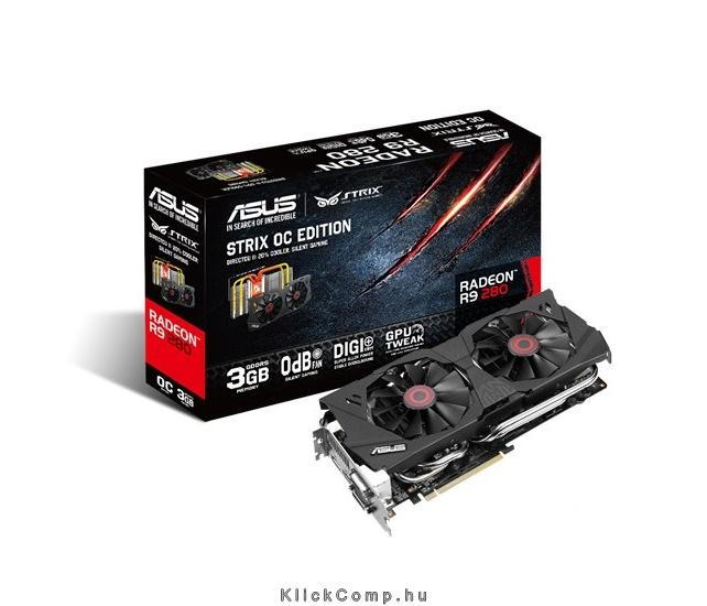 Asus STRIX-R9280-OC-3GD5 videókártya fotó, illusztráció : AVSTRIXR9280OC3GD