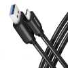 kábel USB-C 3.2 Gen 1 - USB-A 1m adatkábel harisnyázott fekete Axagon Axagon-BUCM3-AM10AB Technikai adatok