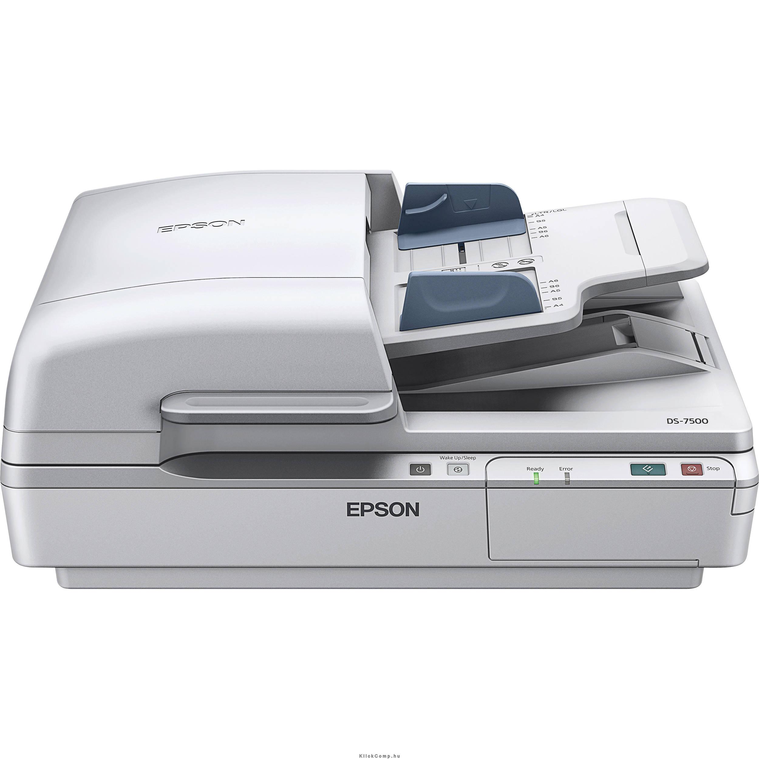 EPSON Docuscanner WorkForce DS-7500, ADF, USB, A4 40lap/perc, 1200 dpi, duplex fotó, illusztráció : B11B205331