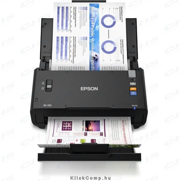 EPSON Docuscanner WorkForce DS-860N, USB/Háló, Duplex, ADF, A4 65 lap/perc, 600 fotó, illusztráció : B11B222401BT