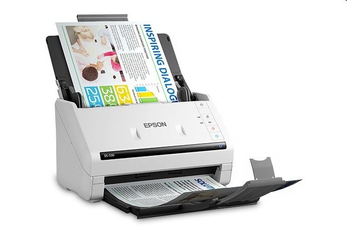 EPSON Docuscanner WorkForce DS-530N, USB/Háló, Duplex, ADF, A4 35 lap/perc, 600 fotó, illusztráció : B11B226401BT
