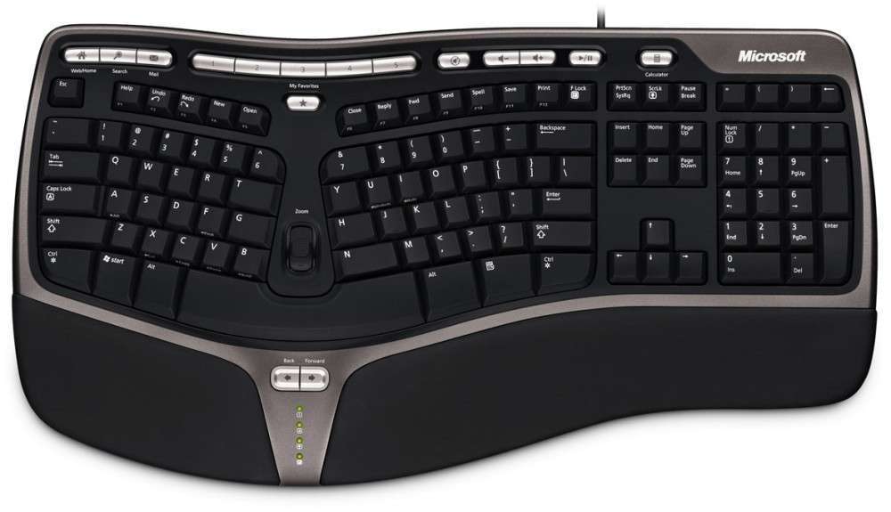 Vezetéknélküli Billentyűzet Microsoft Natural Ergonomic 4000 vezeték nélküli bi fotó, illusztráció : B2M-00006