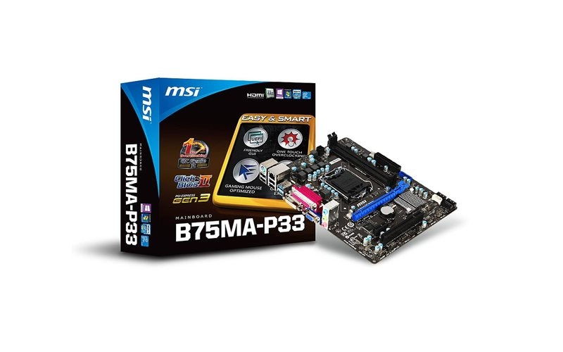 MSI  mATX skt1155 alaplap - Már nem forgalmazott termék fotó, illusztráció : B75MA-P33