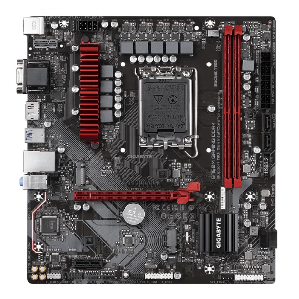 Alaplap B760 LGA1700 2xDDR4 Gigabyte B760M Gaming mATX fotó, illusztráció : B760M-GAMING-DDR4