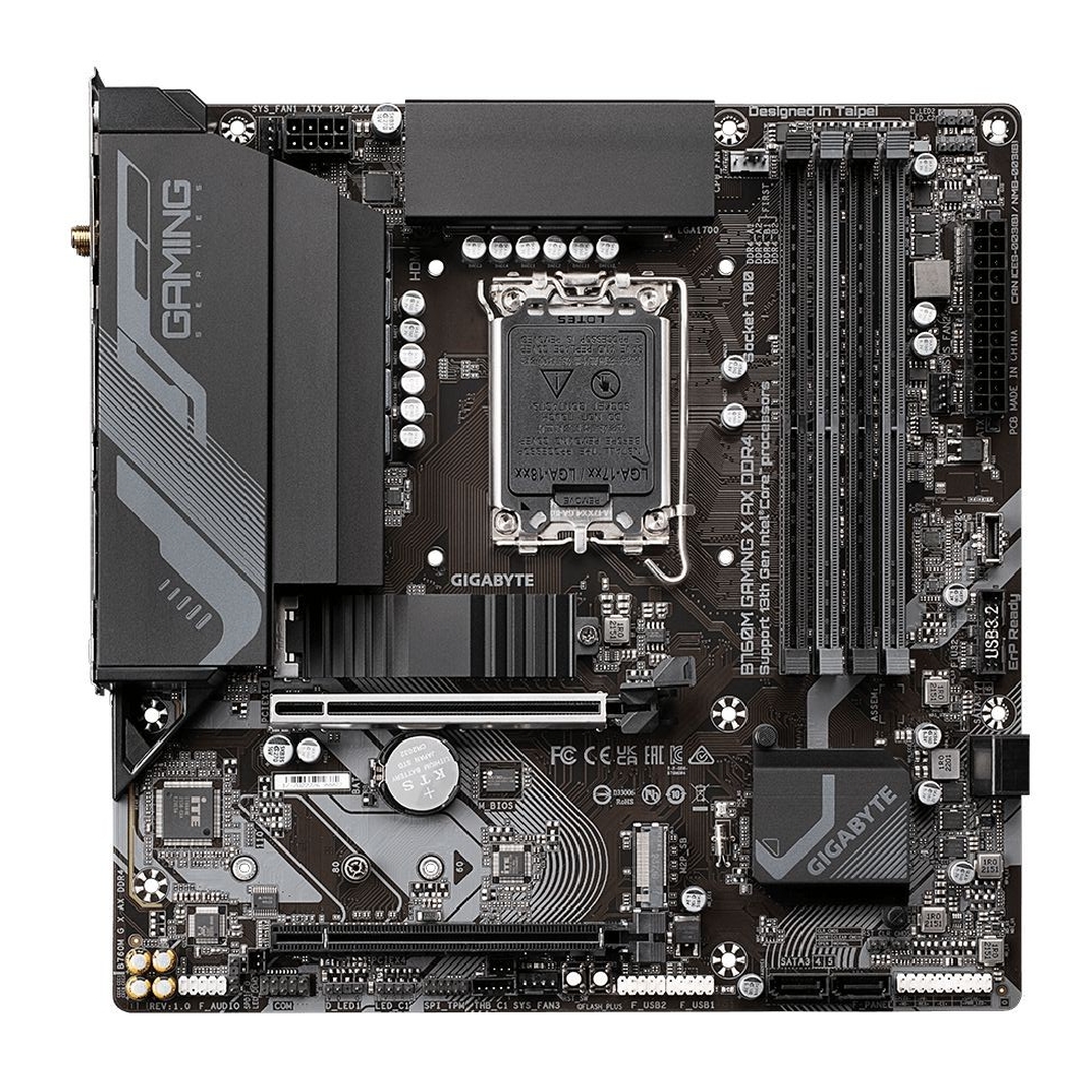 Alaplap B760 LGA1700 4xDDR5 Gigabyte Gaming X AX B760M mATX fotó, illusztráció : B760M-GAMING-X-AX