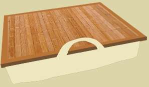 Notebook tartó babtábla normál bézs (beige) - bambusz ( ölben állvány - Már nem fotó, illusztráció : BABT20