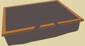 Notebook tartó babtábla nagy szürke - dió ( ölben laptop párna) - Már nem forga fotó, illusztráció : BABT21