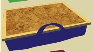 Laptop tartó babtábla normál sötétkék natúr parafa ölben laptop-párna fotó, illusztráció : BABT6