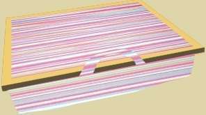 Laptop tartó babtábla normál nyári csíkos natúr zsebes ölben laptop-párna fotó, illusztráció : BABT8