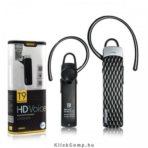 Bluetooth headset BH Remax T9 (fekete, BT4.1; dobozos) fotó, illusztráció : BH44B