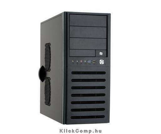 Számítógépház ATX ház CHIEFTEC táp nélküli fekete fotó, illusztráció : BM-01B-U3-OP
