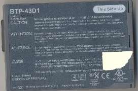 Notebook akkumulátor Acer TM22x,23x,26x,28x 14.8V 4000mAh (1 év) - Már nem forg fotó, illusztráció : BTP-43D1