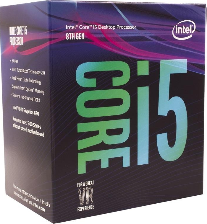 Intel Processzor Core i5-8400 LGA1151 2,80GHz 9MB Core box CPU fotó, illusztráció : BX80684I58400