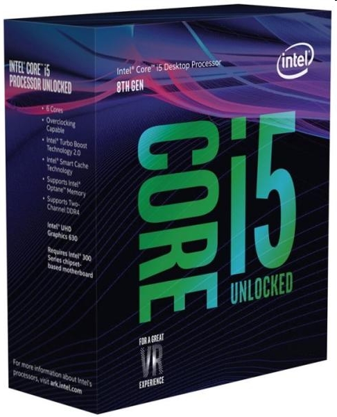 Intel processzor Core i5 3,60GHz LGA1151 9MB (i5-8600K) box fotó, illusztráció : BX80684I58600K