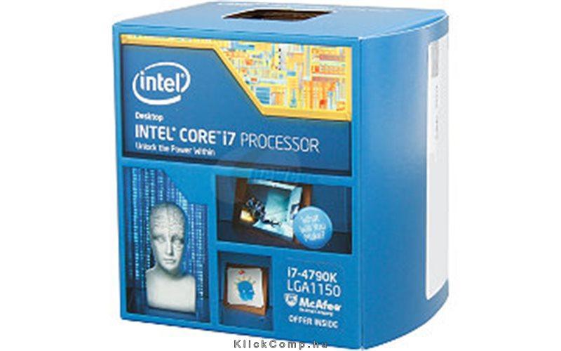 Processzor Intel Core i7-4790K 4000Mhz 8MBL3 Cache 22nm 88W skt1150 Haswell BOX fotó, illusztráció : BXF80646I74790K