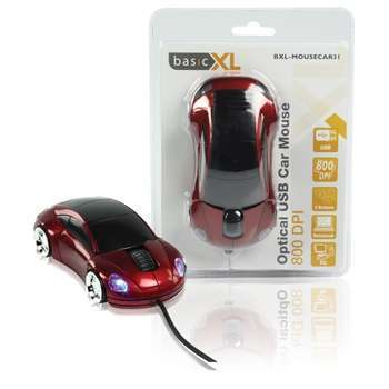 Optikai USB autós egér, vörös fotó, illusztráció : BXL-MOUSECAR31