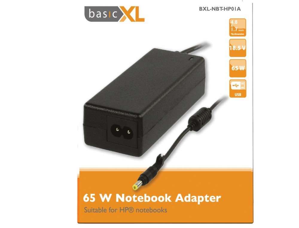 65 W notebook adapter HP számára fotó, illusztráció : BXL-NBT-HP01A
