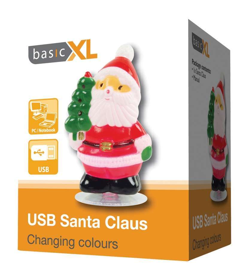USB Santa Claus with changing colours fotó, illusztráció : BXL-USBXMAS1