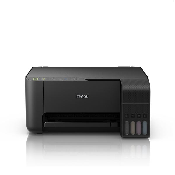 Multifunkciós nyomtató tintasugaras színes A4 EPSON EcoTank MFP L3150 USB és Wi fotó, illusztráció : C11CG86405