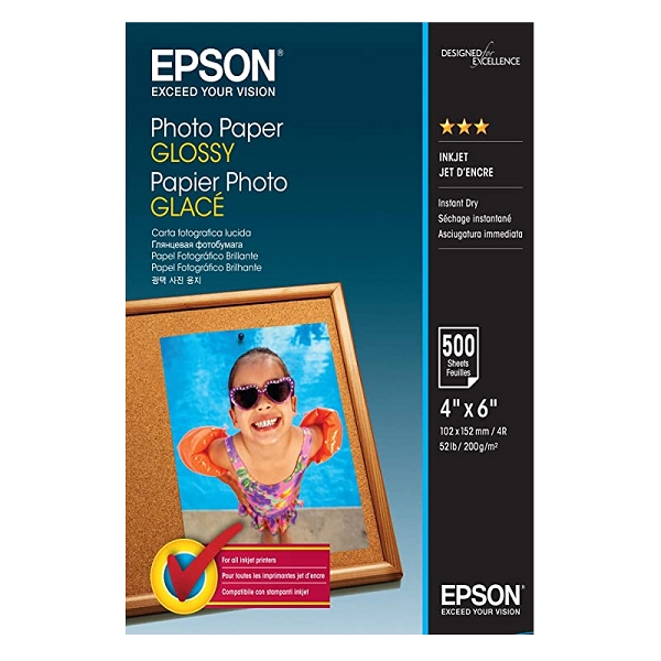 Fotópapír EPSON 10x15cm fényes 500 lap 200g - Már nem forgalmazott termék fotó, illusztráció : C13S0422549
