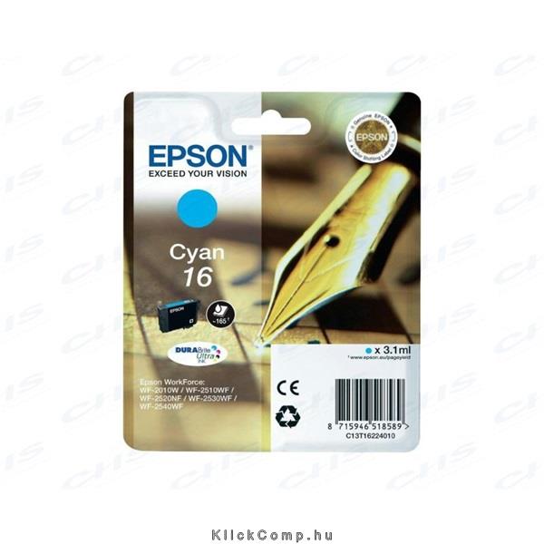 EPSON T1621 tintapatron kék 3,1 ml Patron 16 fotó, illusztráció : C13T16224010