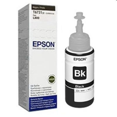 Epson fekete tintatartály, T6731, L800, L805, L810, L850, L1800 POS nyomtató Bl fotó, illusztráció : C13T67314A