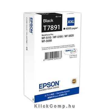 Epson fekete tintapatron XXL T7891WF-5000 sorozatú nyomtatóhoz 4000 oldal fotó, illusztráció : C13T789140