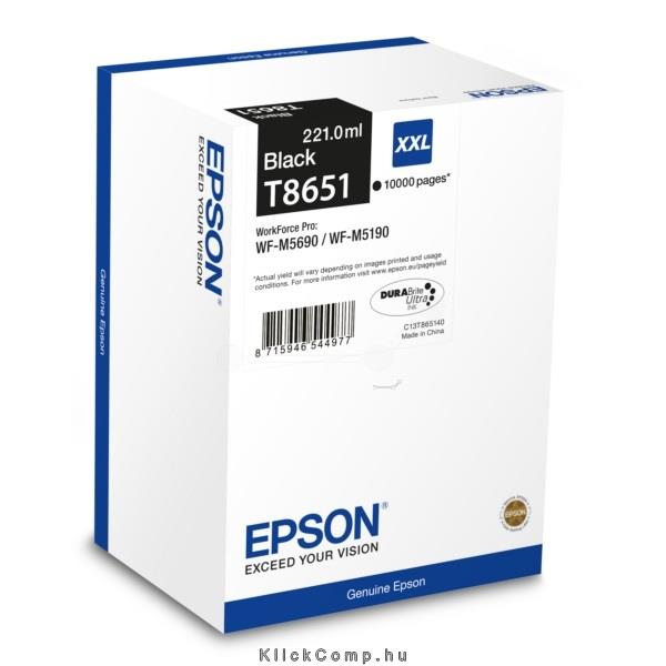 EPSON WP-M5190/M5690 tintaPatron 221.0 ml 10000 oldal fekete fotó, illusztráció : C13T865140