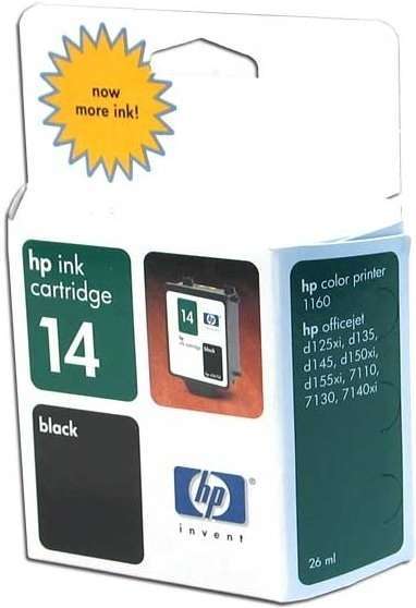 hp 14 black ink cartridge tintapatron cp1160,officejet d fotó, illusztráció : C5011DE