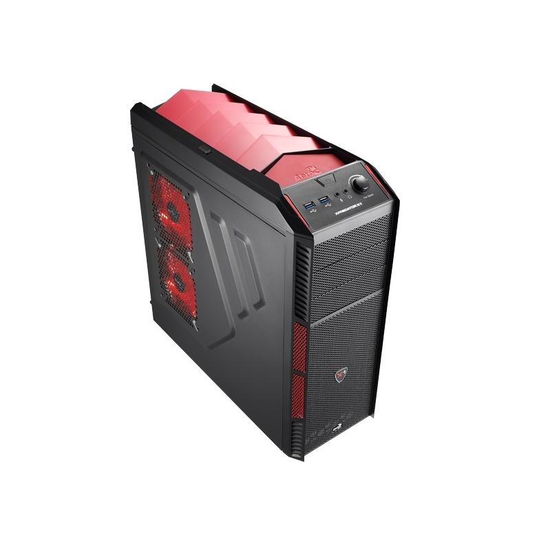 Számítógépház Midi-Tower Fekete Piros Aerocool Xpredator X1 fotó, illusztráció : CAAC141