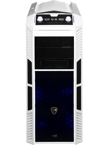 Számítógépház Midi-Tower Fehér Kék Aerocool Xpredator X3 fotó, illusztráció : CAAC142