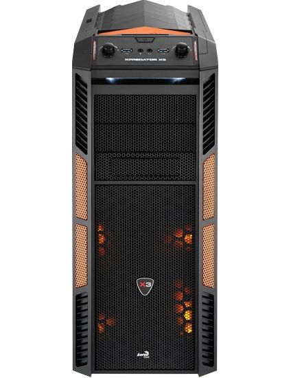 Számítógépház Midi-Tower Fekete Narancs Aerocool Xpredator X3 fotó, illusztráció : CAAC143