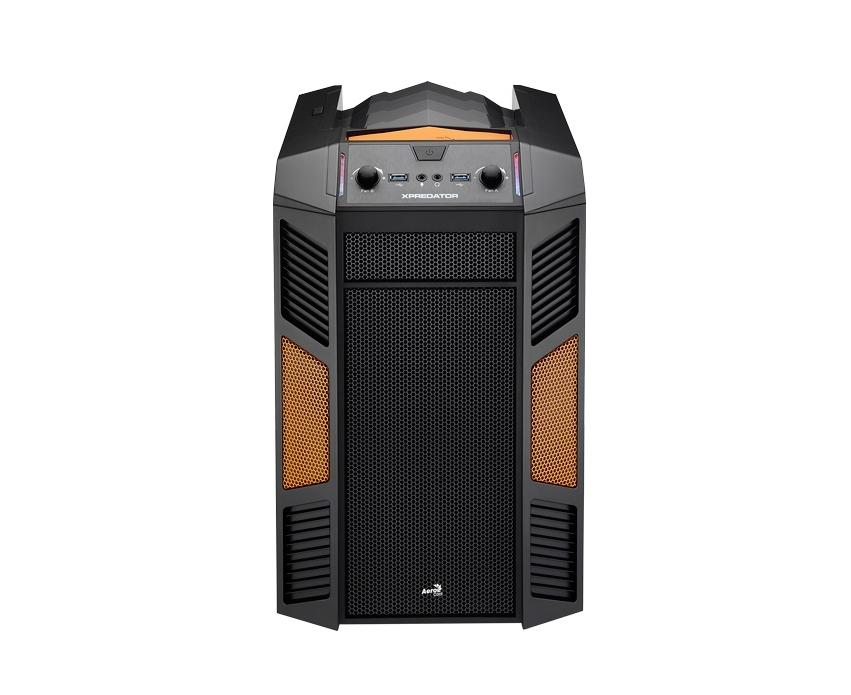 Számítógépház MicroATX fekete narancs Aerocool Xpredator Cube fotó, illusztráció : CAAC206