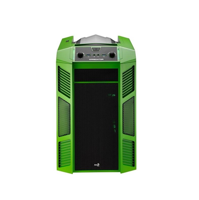 Számítógépház MicroATX zöld fekete Aerocool Xpredator Cube fotó, illusztráció : CAAC209