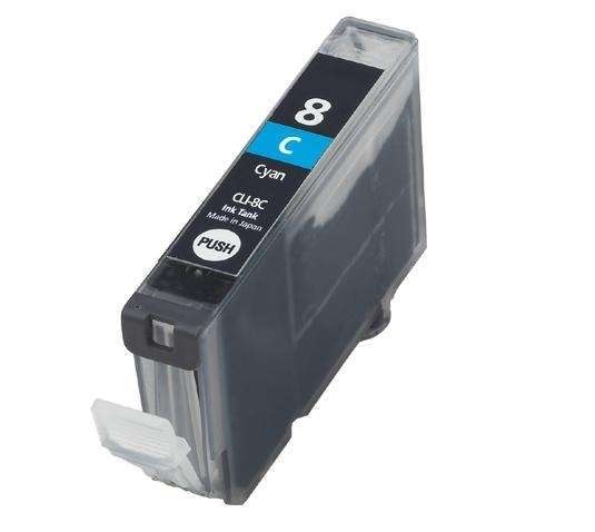CANON CLI8 Cyan Patron+CHIP kompatibilis utángyártott WOX DECLI8C fotó, illusztráció : CANONCLI8CYFUCH
