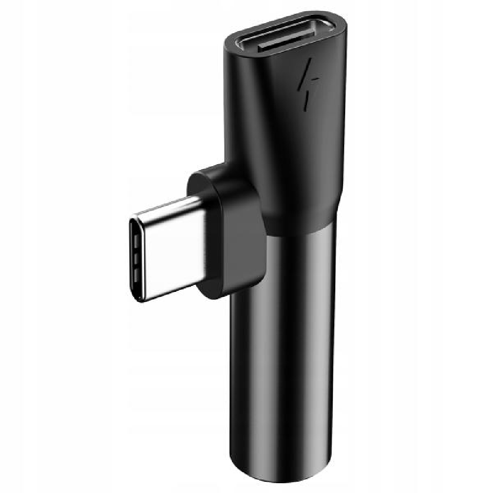 Elosztó Baseus L41 USB Type-C - Type-C + 3.5mm fekete fotó, illusztráció : CATL41-01