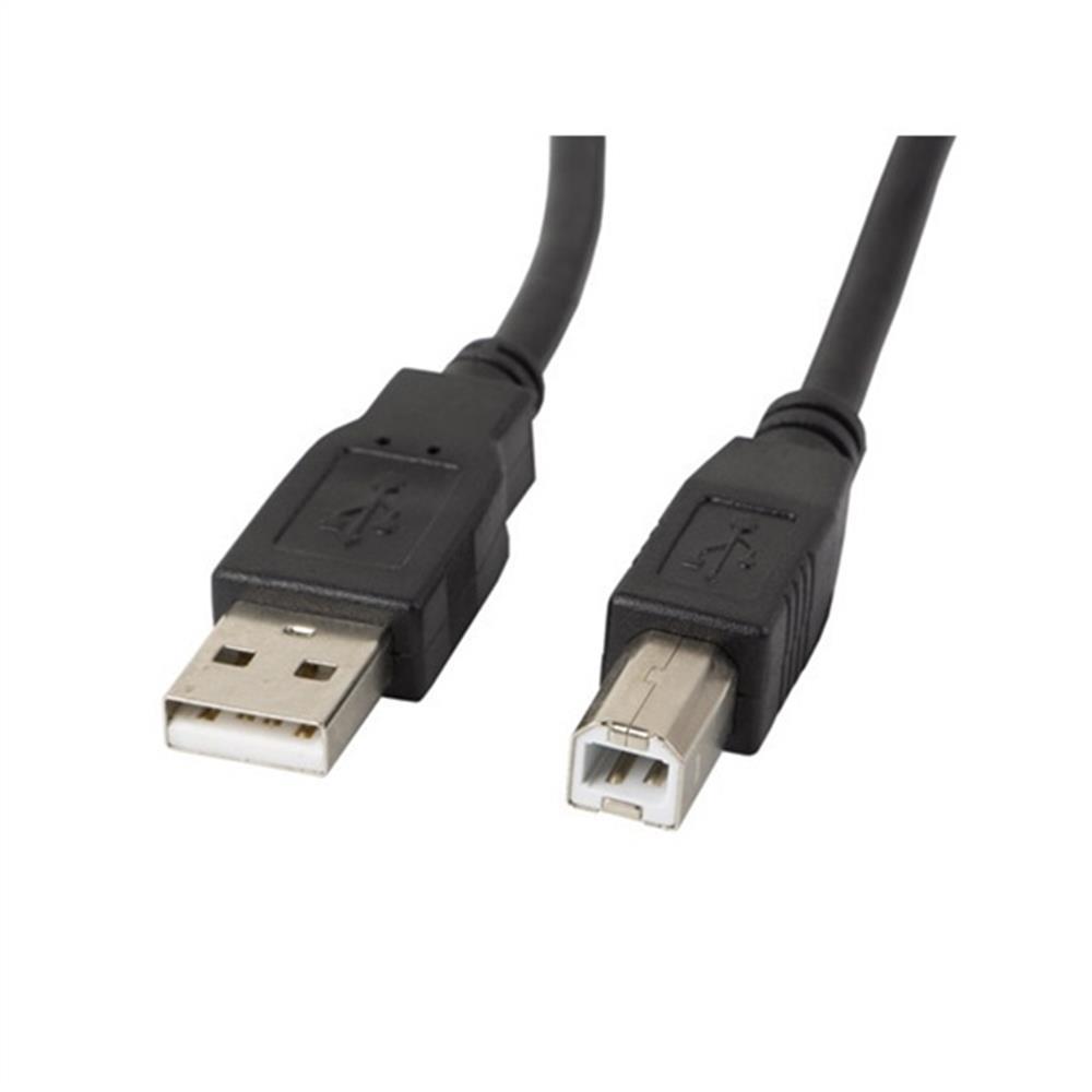 Lanberg USB-A ->USB-B kábel 0,5 m fotó, illusztráció : CA-USBA-10CC-0005-BK