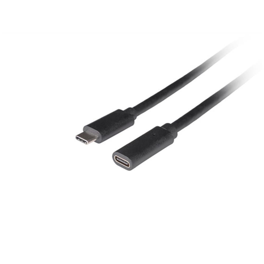 Lanberg USB-C M/F kábel 1,5 m fotó, illusztráció : CA-USBE-20CC-0015-BK