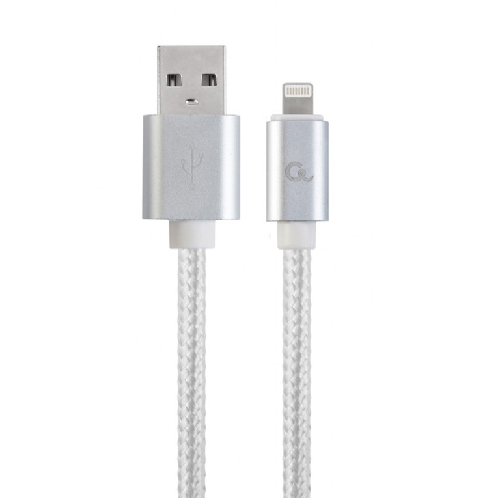 Kábel USB2.0 - Lightning cable 1,8m Silver, iPhone5+ Gembird - Már nem forgalma fotó, illusztráció : CCB-mUSB2B-AMLM-6-S