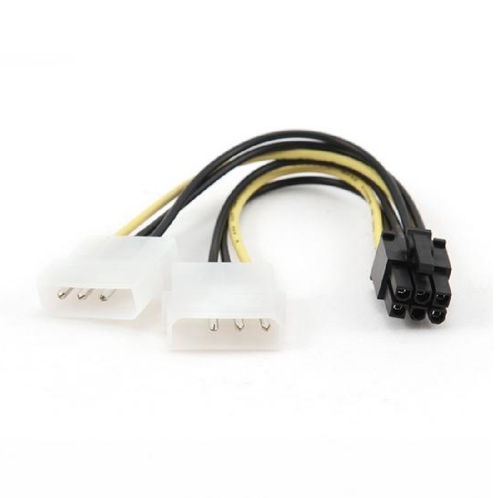 Kábel átalakító 2x 4-Pin Molex - 6-Pin PCIe 0,15m Cablexpert fotó, illusztráció : CC-PSU-6