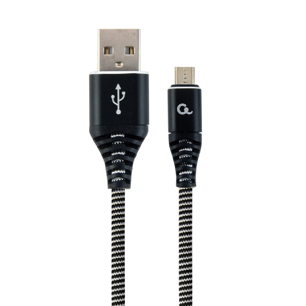 Kábel USB micro B - USB Type-A  Adat és töltőkábel 2m Gembird - Már nem forgalm fotó, illusztráció : CC-USB2B-AMMBM-2M-BW