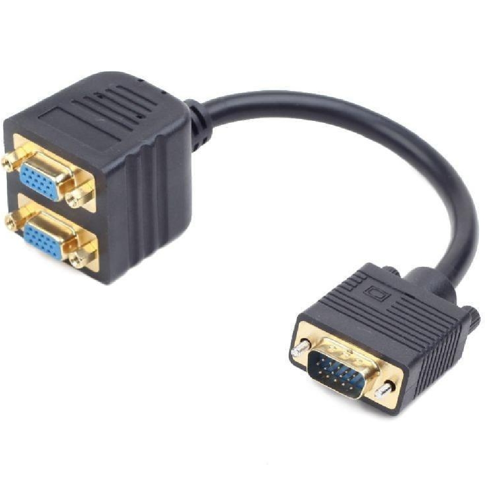 Adapter VGA (male) to 2x VGA (female) 20cm Gembird - Már nem forgalmazott termé fotó, illusztráció : CC-VGAX2-20CM