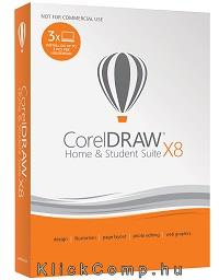 CorelDRAW Home & Student Suite X8 fotó, illusztráció : CDHSX8IEMBEU