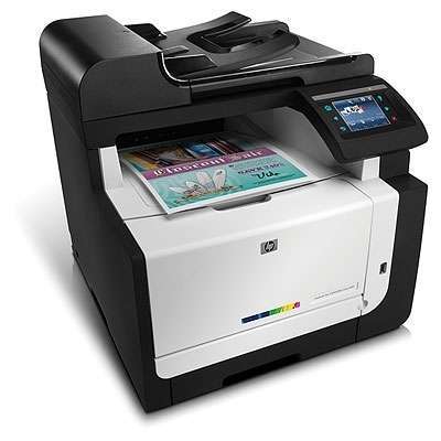 HP Color LaserJet Pro CM1415fn multifunkciós nyomtató fotó, illusztráció : CE861A