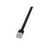 UTP patch kábel Cat6 0.5m LogiLink CF2023U U/UTP lapos fekete
