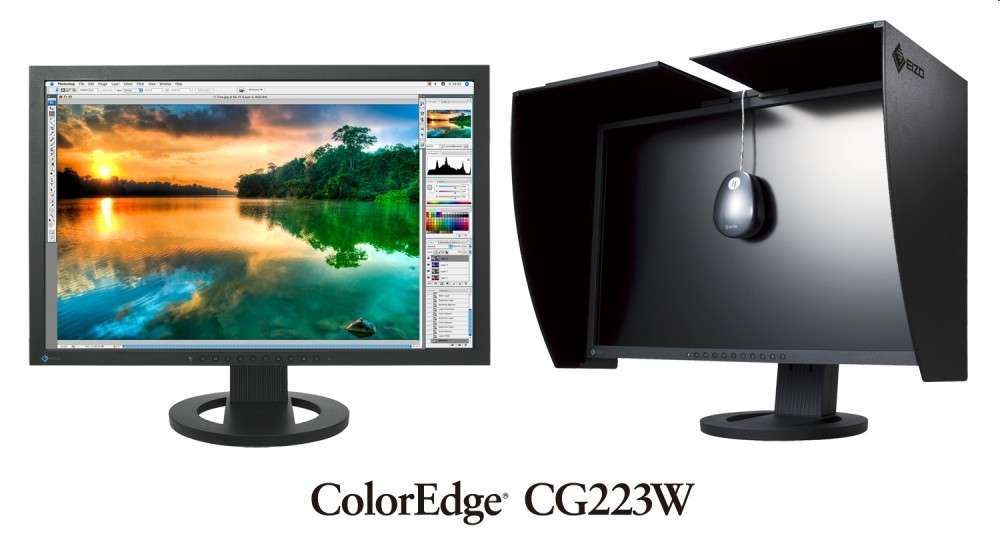 Monitor WSXGA, Széles Gamut, 270 cd/qm, 950:1 kontraszt, 3D-LUT fotó, illusztráció : CG223W-BKPlusDTP94