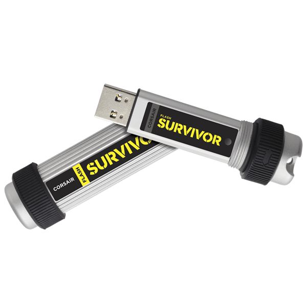 16GB PenDrive USB3.0 ütésálló 200m-ig vízálló Corsair Flash Survivor Ultra Rugg fotó, illusztráció : CMFSV3B-16GB