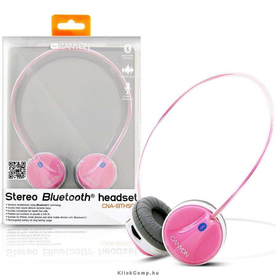 Bluetooth Headset, pink color fotó, illusztráció : CNA-BTHS02P