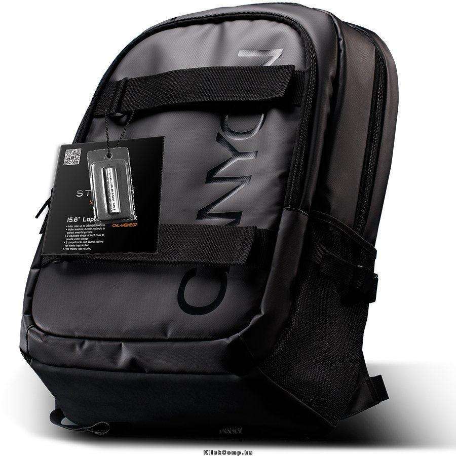 Backpack for 15.6  notebook, Polyvinyl Chloride, Black, Stealth fotó, illusztráció : CNL-MBNB07
